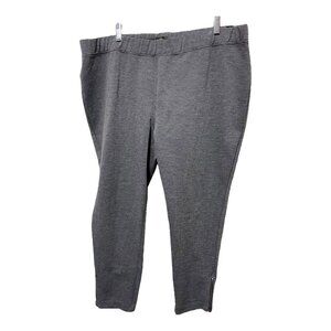 Talbots Charcoal Black Houndstooth Pattern Pull On‎ with Zipper at ankles